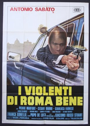 a movie poster of a man pointing a gun