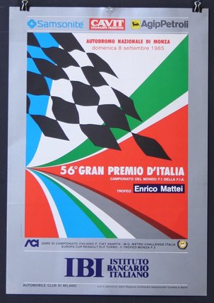 a poster of a race car