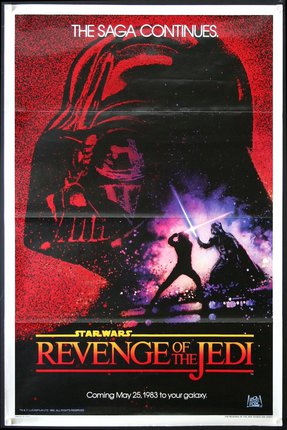 a movie poster with a red background
