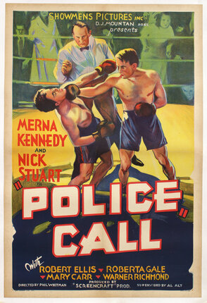 a movie poster with men boxing