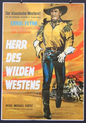 a movie poster with a man in a cowboy outfit