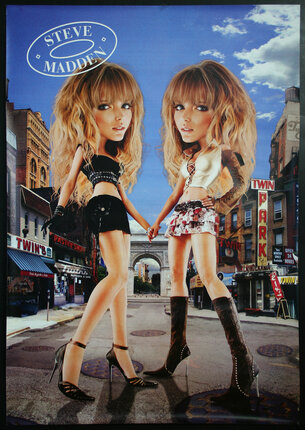 a poster of two girls holding hands