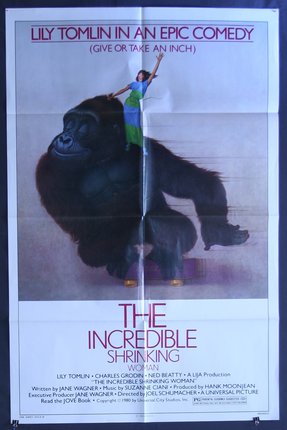 a poster of a woman on a gorilla
