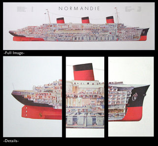 a collage of a ship
