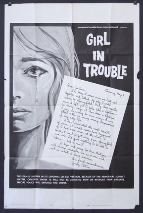a poster of a girl crying