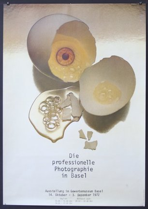 a poster with an eye in the shell