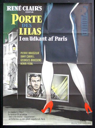 a movie poster with a woman in a black dress and red heels