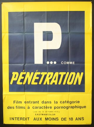 a poster with a letter p