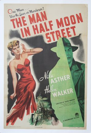 a movie poster of a woman and a man wearing a fedora