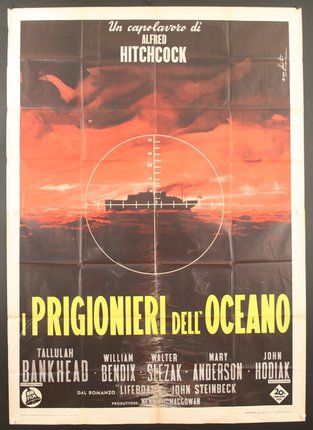 a movie poster with a ship in the water