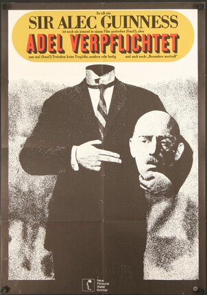 a poster of a man pointing at a man