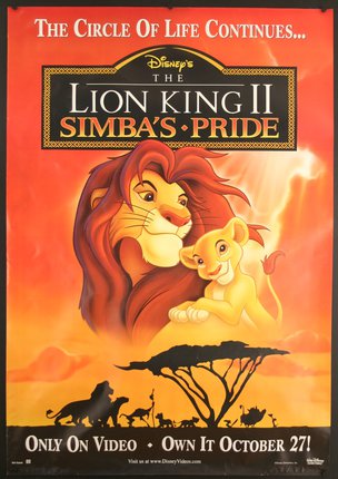 a movie poster with a lion and a baby lion