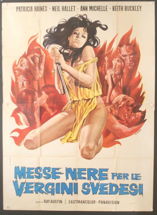 a poster of a woman holding a pole