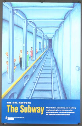 a poster of a subway station