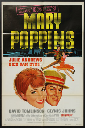 a movie poster with a faces of a red-headed woman and a man in a straw hat and two people dancing above them