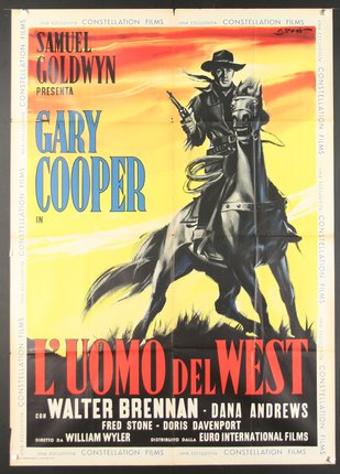 a movie poster with a man on a horse