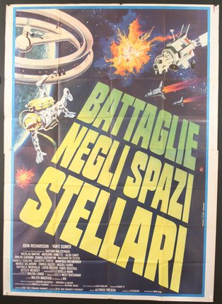 a movie poster with space ships and rockets