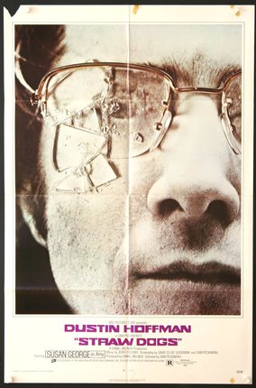 a poster of a man with broken glasses