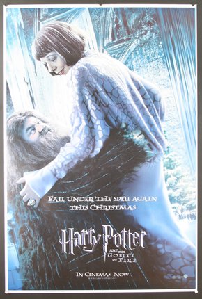 a movie poster of a woman hugging a wizard