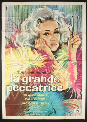 a movie poster of a woman holding a cigarette