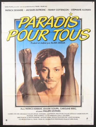 a movie poster of a man with his feet up