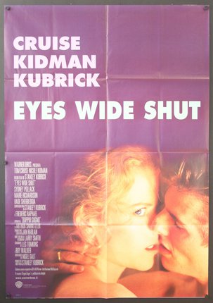 a movie poster of a man and a woman kissing