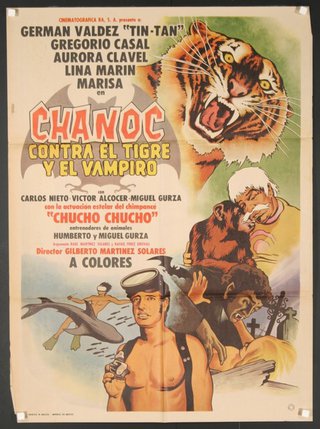 a movie poster with a tiger and a man