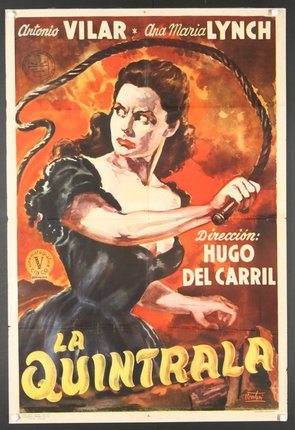 a poster of a woman holding a whip