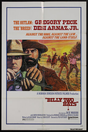 a movie poster with a two men in hats holding a rifle
