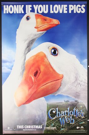 a poster of two geese