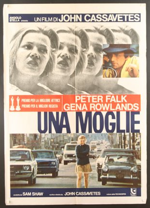 a movie poster with a woman walking on the street