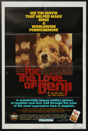 a movie poster with the adorable dog Benji