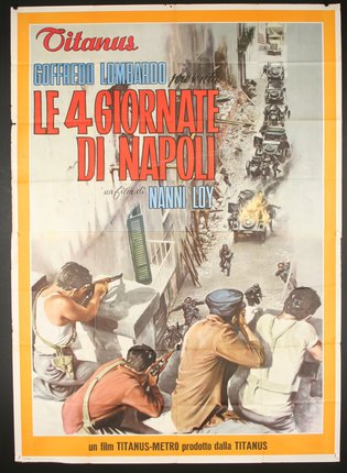 a movie poster of men shooting guns