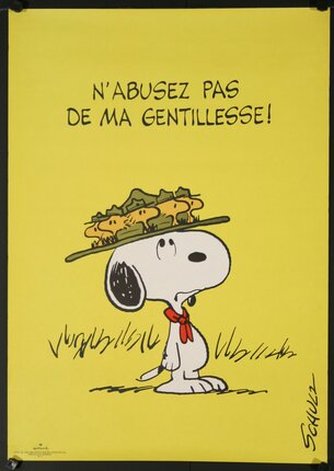 N Abusez Pas De Ma Gentillesse Snoopy Original Vintage Poster Chisholm Larsson Gallery