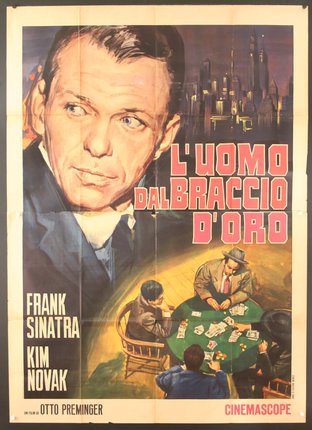 a movie poster of a man playing cards