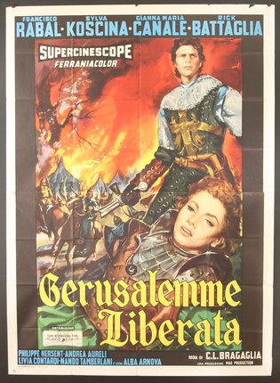 a movie poster with a man and woman in armor