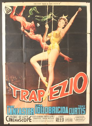 a poster of a woman on a rope