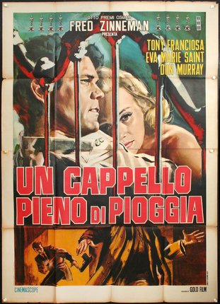 a movie poster with a man and woman in prison