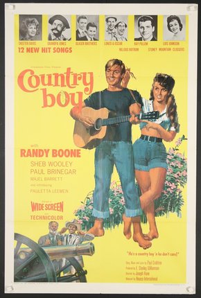 a movie poster of a man and a woman holding a guitar