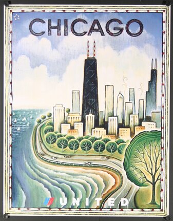 a poster of a city