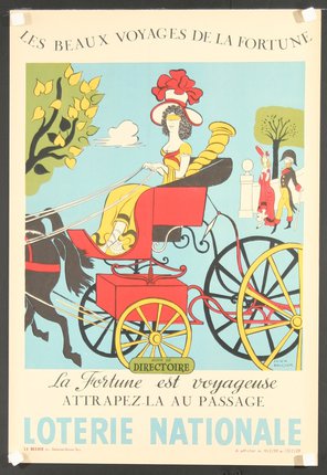 a poster of a woman in a carriage