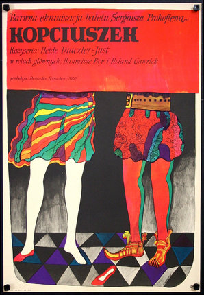 a poster of two women's legs