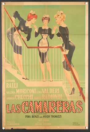 a poster of women on stairs