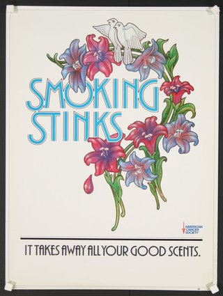 a poster of a smoking stinks