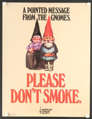 a poster with two gnomes