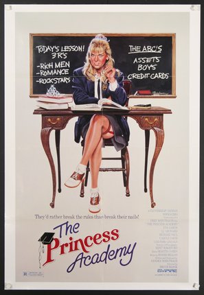 a movie poster of a woman sitting at a desk