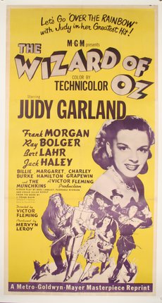 a yellow and white poster with a woman in the middle