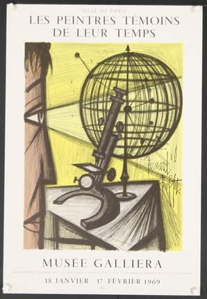 a drawing of a man looking at a globe