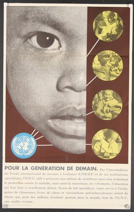 a poster of a child's face