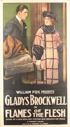 a poster of a woman in a pink coat